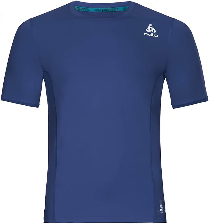 odlo 男式蓝色 t 恤圆领陶瓷 cool pro,男式,350212